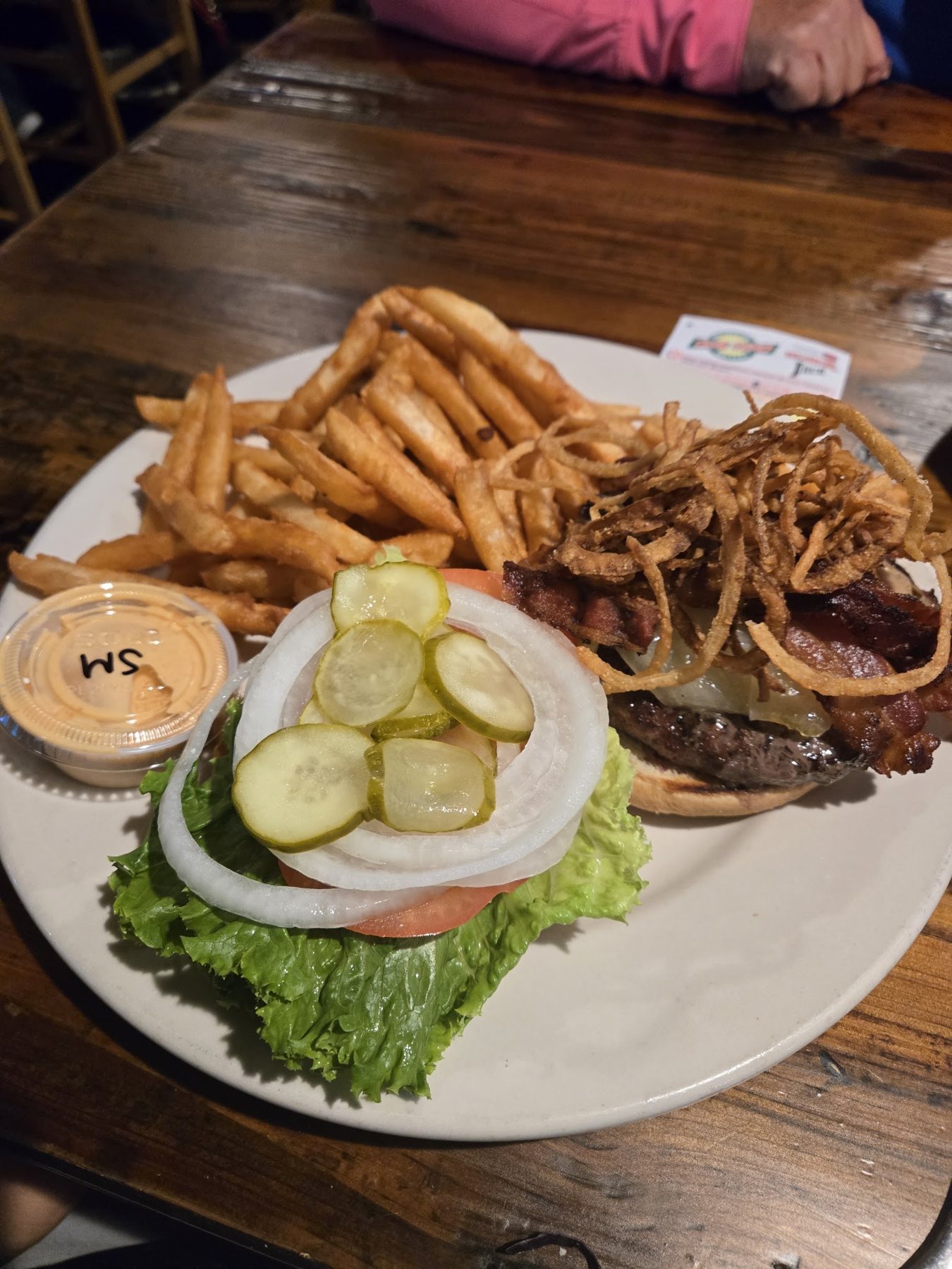 Burger with fries